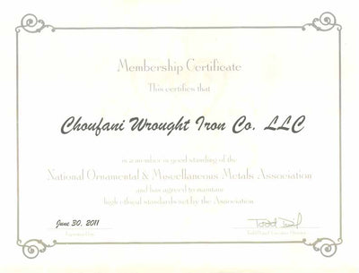 Nomma Membership Certificate