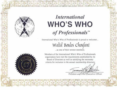 "Who's Who" Membership Certification