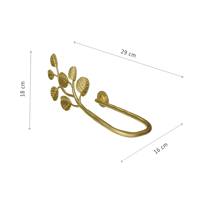 Decorative gold curtain holder with dimensions